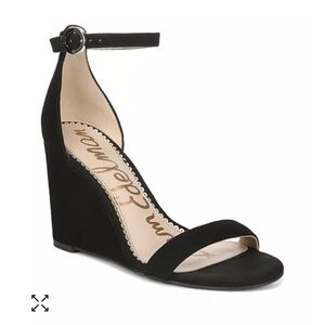 Sam Edelman Black Wedge Sandals